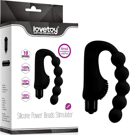 Stimolatore prostatico anale anal plug con perle stimolanti e bullet estraibile