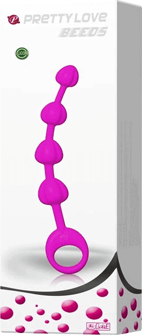 Stimolatore anale Progressivo 4 cuori viola 19 cm silicone per max 2,3 cm - 7