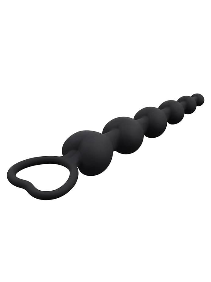 Stimolatore perle anali Progressivo nero a 6 cuori 15 cm nero loop estrazione in prodotto Erosdom - Palmi, commercioVirtuoso.it