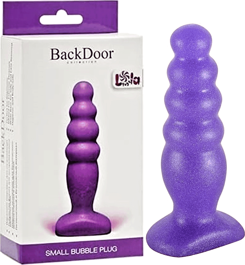 plug anale Small Bubble Back door viola 11 cm giochi anal progressivo - 4