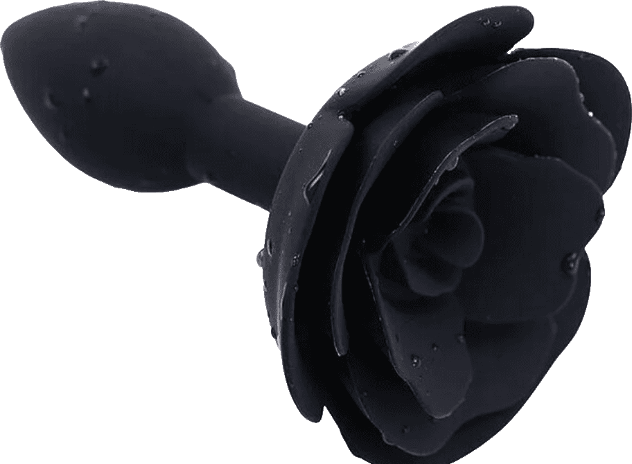 plug anale a Rosa nera Premium silicone Scenografico ideale per foto fetish - 6