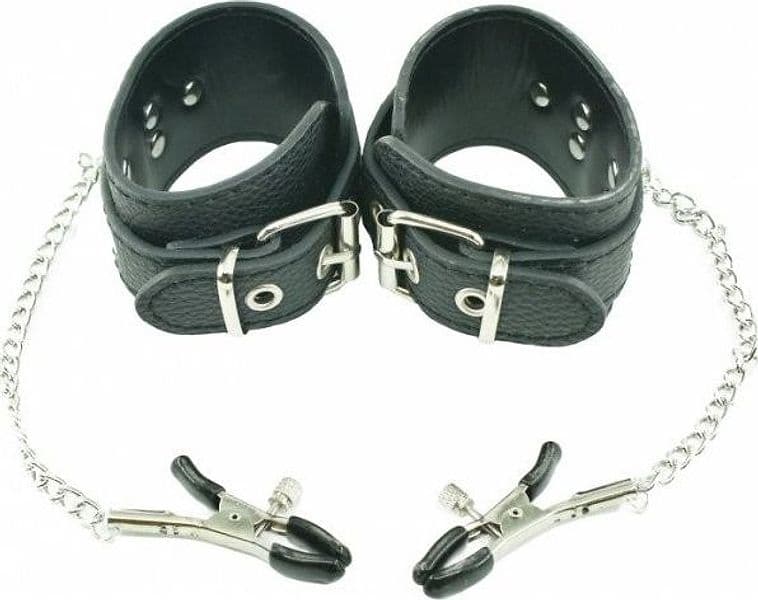 Mokko fetish Manette Premium rosse e nere cuffs bondage sadomaso - 2