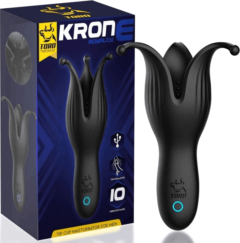 Potente Masturbatore per glande Kron vibrazioni 10 x silicone Premium ricarica - 8