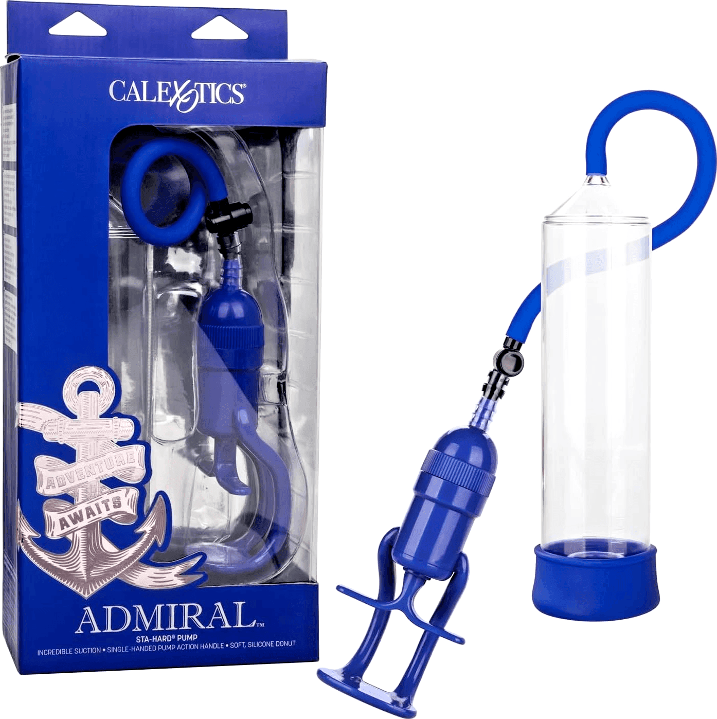 CalExotics Admiral Sta-Hard Pompa per erezione con maniglia Master-Grip - 7