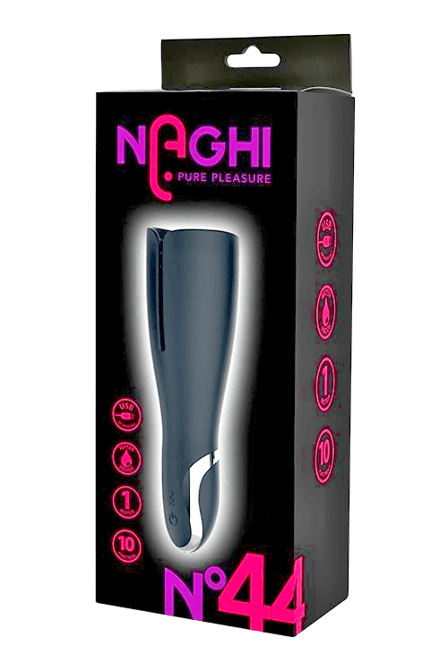 Naghi No.44 Masturbatore ricaricabile 10 livelli vibrazione silicone IPX7 nuovo