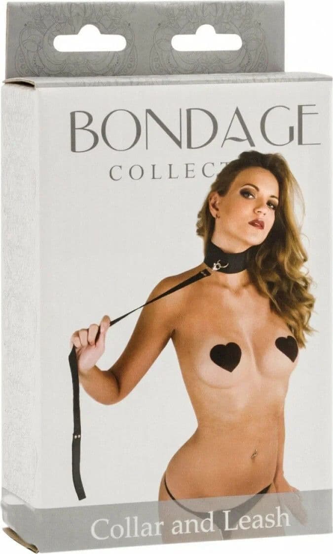 Collare con guinzaglio plus size LOLA Bondage Black collar fetish bdsm - 3
