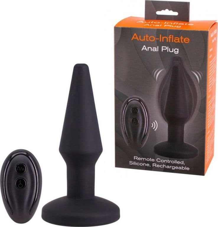 Plug anale gonfiabile telecomando inserto ano stimolante 142 x 70 mm anal