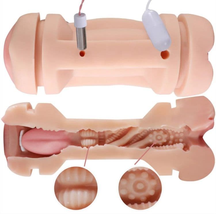 Juicy L’Amour Vibro Double Premium doppio bocca e vulva ultramorbido realistico - 6