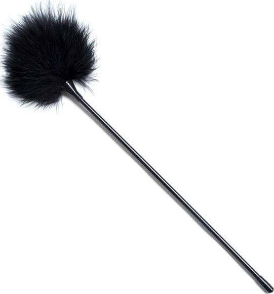 Frustino Ticler tintillatore piume circa 42 cm fetish bondage BDSM sadomaso nero - 6