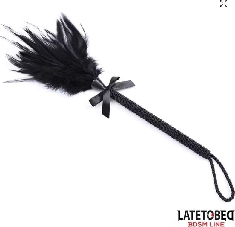 Frustino Ticler tintillatore piume circa 40 cm fetish bondage BDSM sadomaso - 4