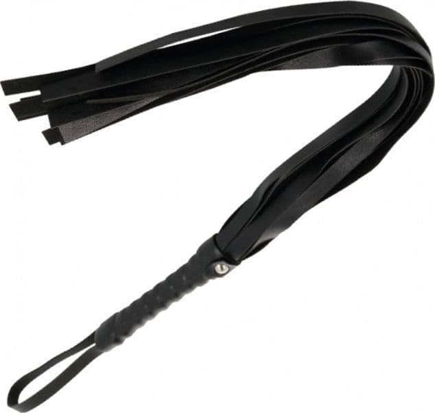 Frustino Flogger nero circa 45 cm fetish bondage BDSM sadomaso frusta - 5