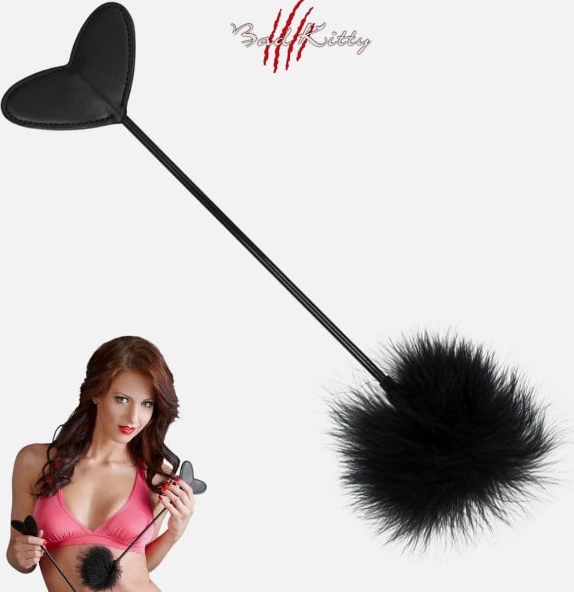 Frustino Ticler tintillatore a cuore circa 40 cm fetish bondage BDSM sadomaso - 4