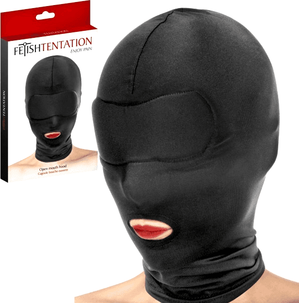 Pain Closed Hood Maschera BDSM Dominazione Privazione Sensoriale nero