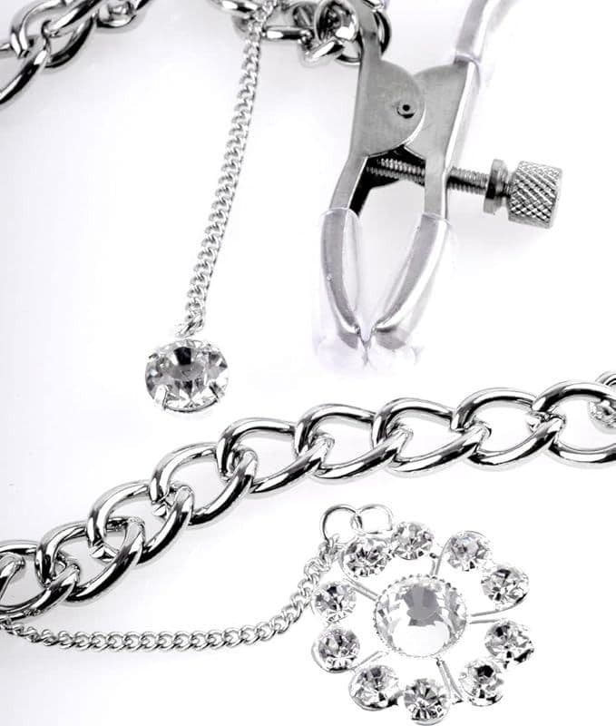 Pinze per Capezzoli Ciondoli CrystaClip Morsetti Costrittivi bondage fetish BDSM in prodotto Erosdom - Palmi, commercioVirtuoso.it