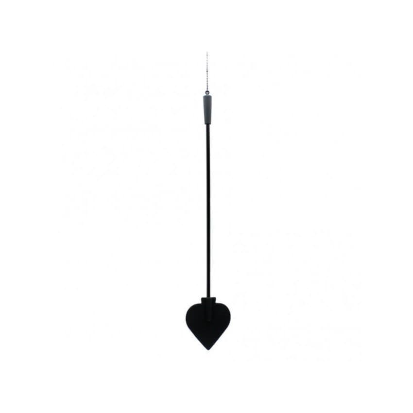 Frustino a cuore da cavalli nero 40 cm circa fetish bondage BDSM sadomaso nero - 4
