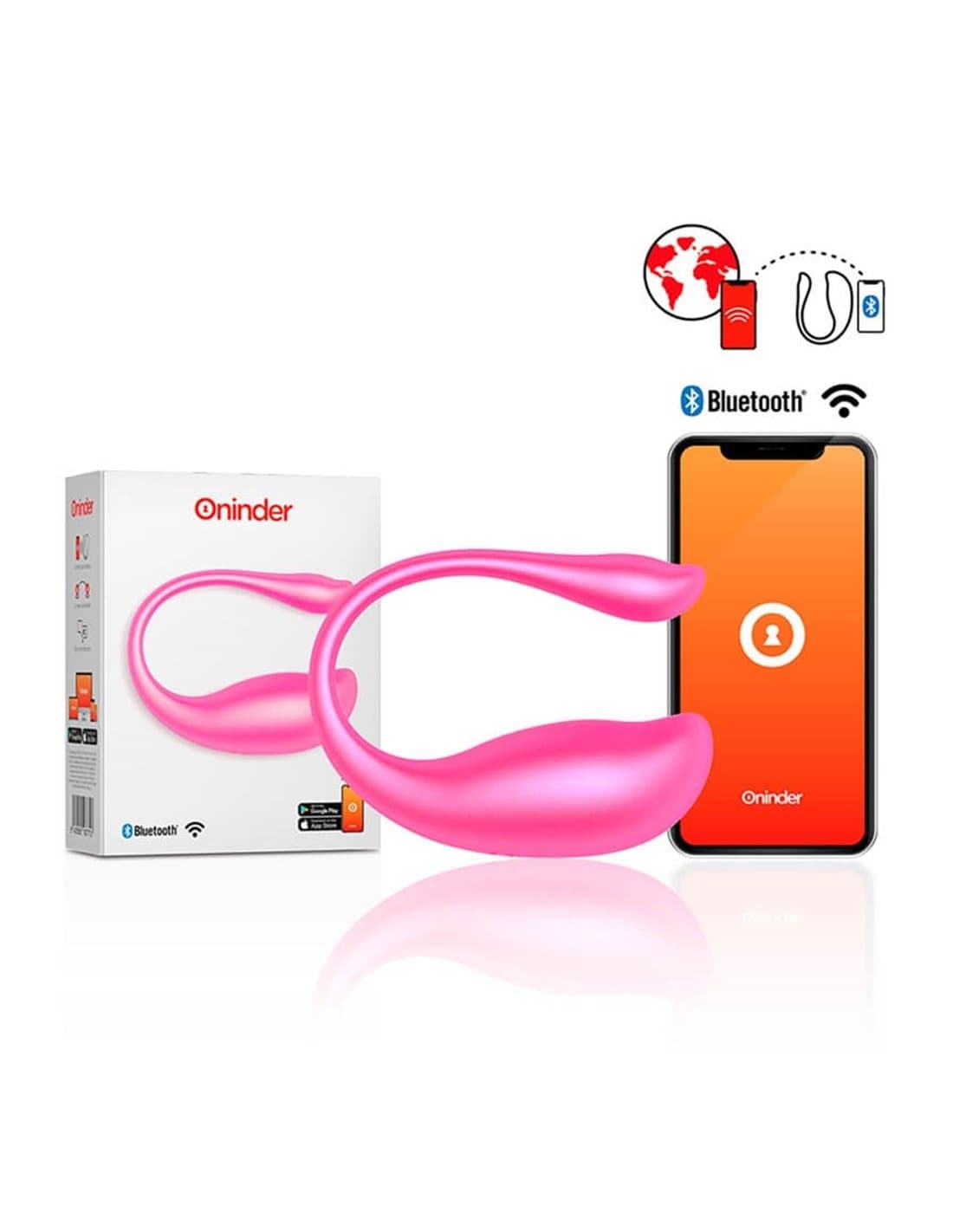 ) ONINDER Nairobi Ovetto Vibrante Bluetooth Rosa | Silicone Medicale | IPX7 Waterproof | Ultra Silenzioso 55 dB | Ricaricabile USB ⚡ | Controllo App - 8