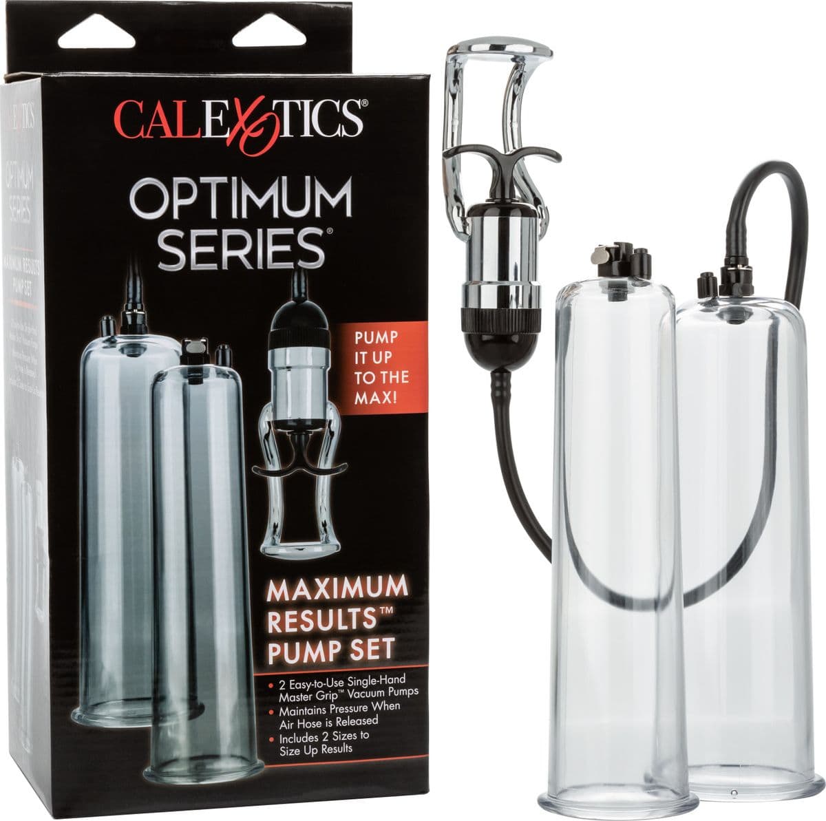 CalExotics Optimum Series Maximum Results Pump Set – Set Pompa per Pene con 2 Cilindri, Pompa Master Grip, Valvola di Rilascio Rapido, Materiali Sicuri - 10
