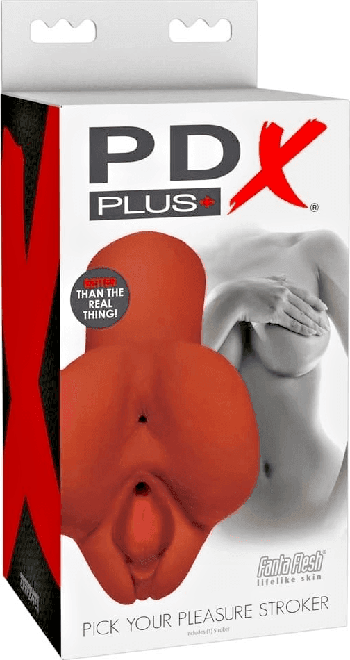 Masturbatore Vagina Ano PDX + Brown realistico Ultra morbido Suction profondo