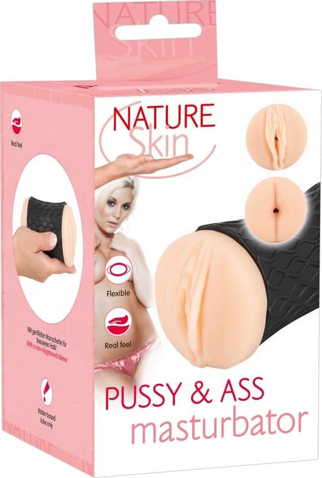 Nature Skin Pussy & Ass Masturbator Masturbatore realistico doppio foro morbido