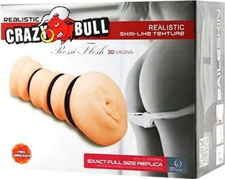 Crazy Bull Rossi Flesh 3D Vagina – Masturbatore con anelli stringenti - 6