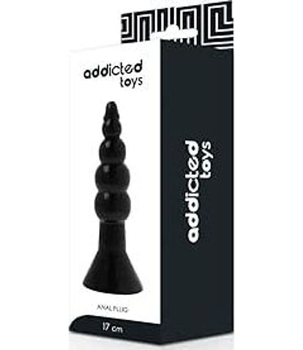 Plug anale progressivo XL super morbido 17 cm con base nero Addicted toys - 6