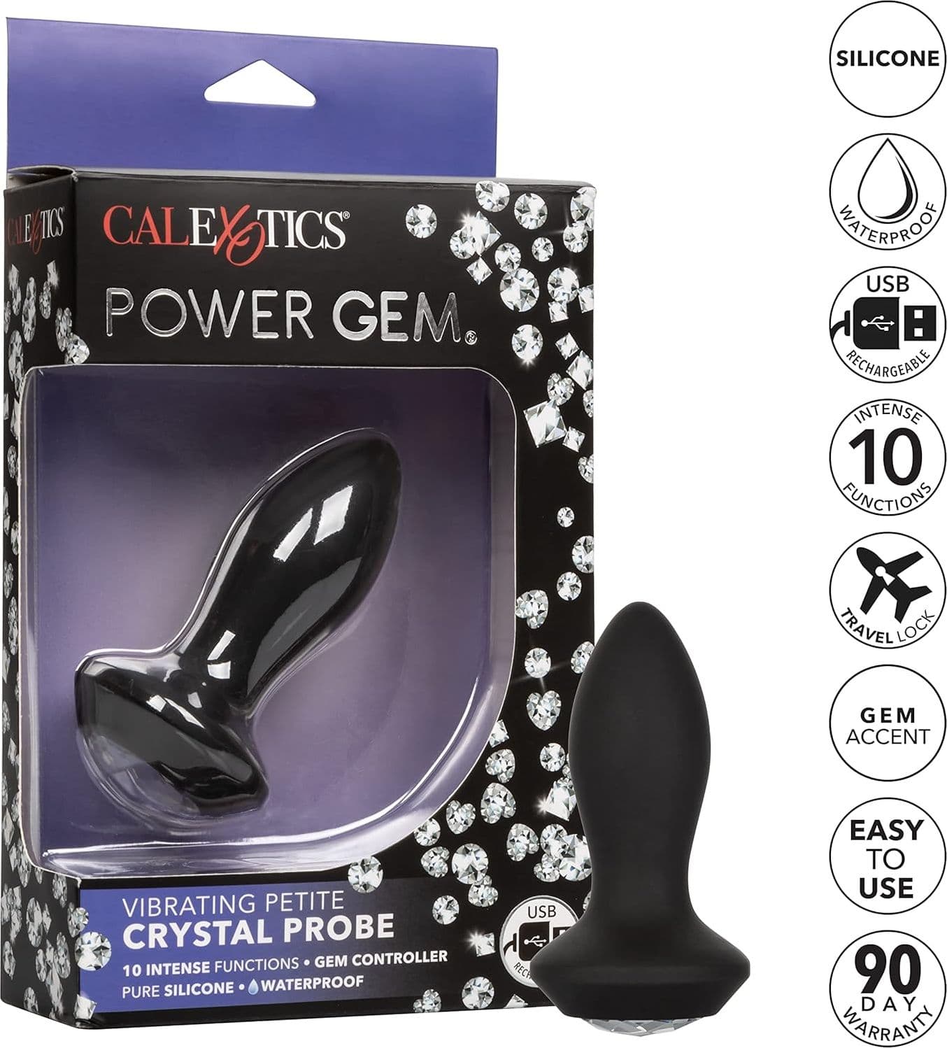 Vibratore Anale Silicone Ricaricabile 10 Vibrazioni Plug Stimolatore prostatico