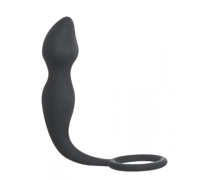 Plug anale con cock ring morbido silicone nero 10 x 3 cm circa Spice it UP lola in prodotto Erosdom - Palmi, commercioVirtuoso.it