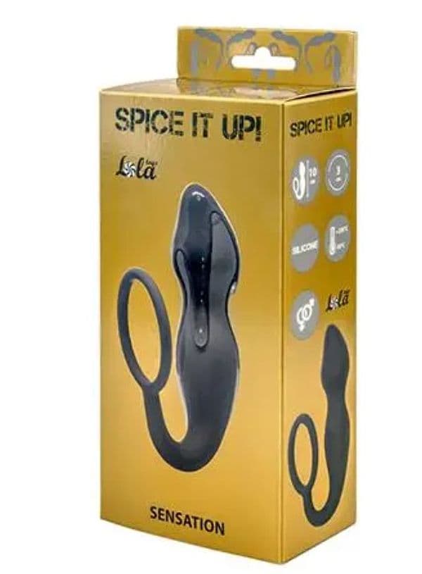 Plug anale con cock ring morbido silicone nero 10 x 3 cm circa Spice it UP lola in prodotto Erosdom - Palmi, commercioVirtuoso.it