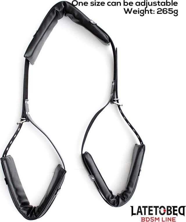 Bondage Master set blocco cosce collo nero regolabile ideale per BDSM e fetish - 11