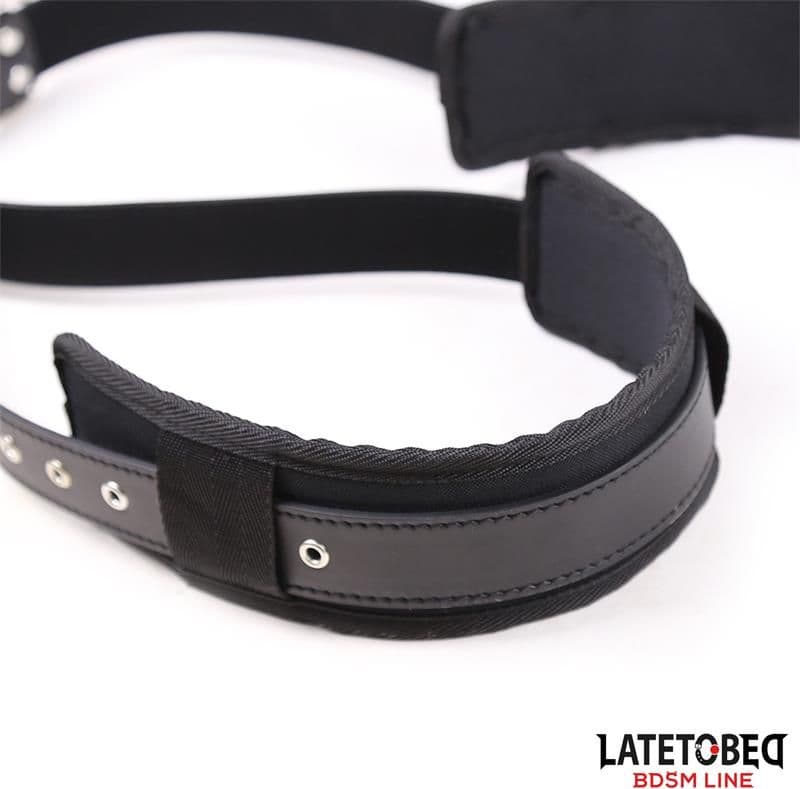 Bondage set blocco posizioni nero regolabile ideale per BDSM e fetish kit Latetobed in prodotto Erosdom - Palmi, commercioVirtuoso.it