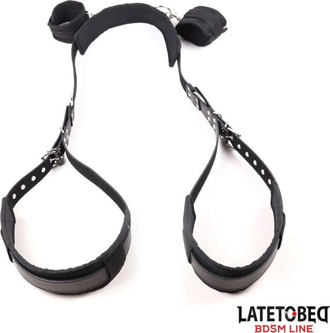 Bondage set blocco posizioni nero regolabile ideale per BDSM e fetish kit Latetobed in prodotto Erosdom - Palmi, commercioVirtuoso.it