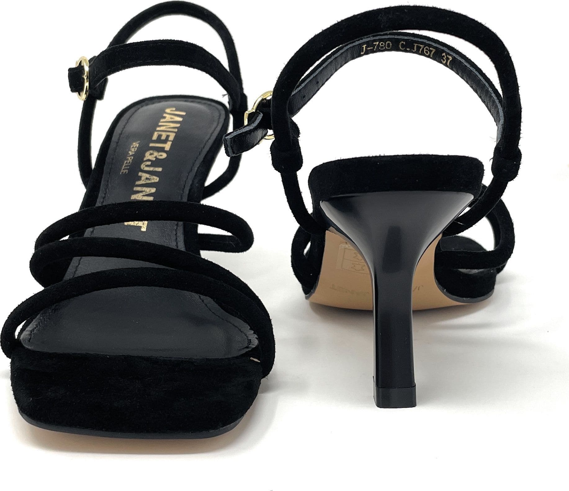 Janet & Janet sandali donna in camoscio black nero J 780 - 3