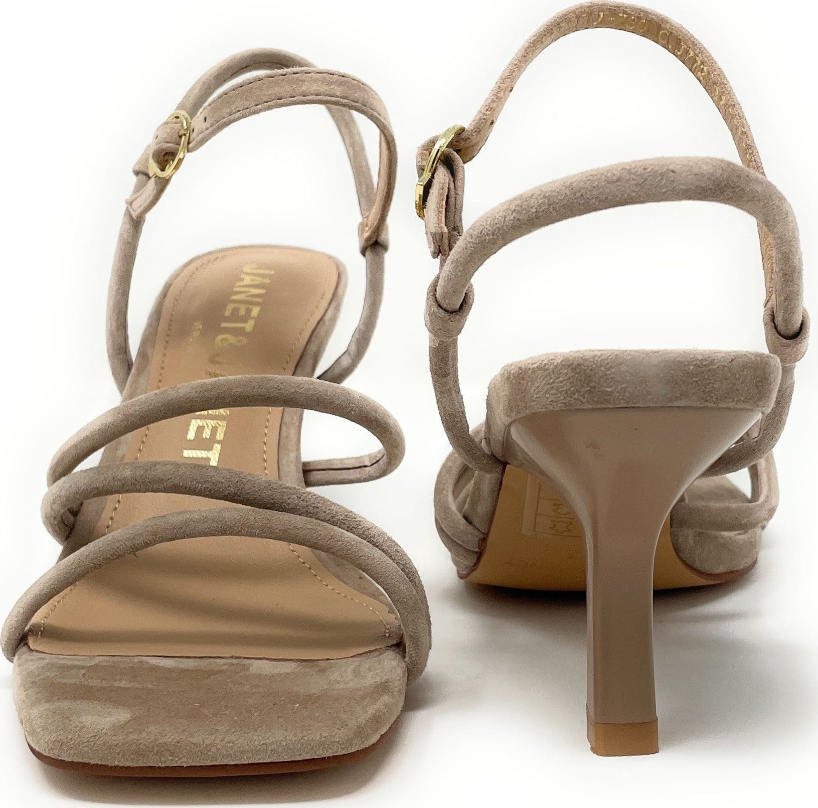 Janet & Janet sandali donna in camoscio beige J 780 - 3
