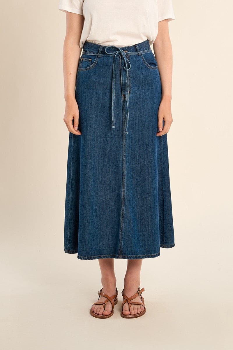 Gonna lunga in denim Annodata in vita - 4
