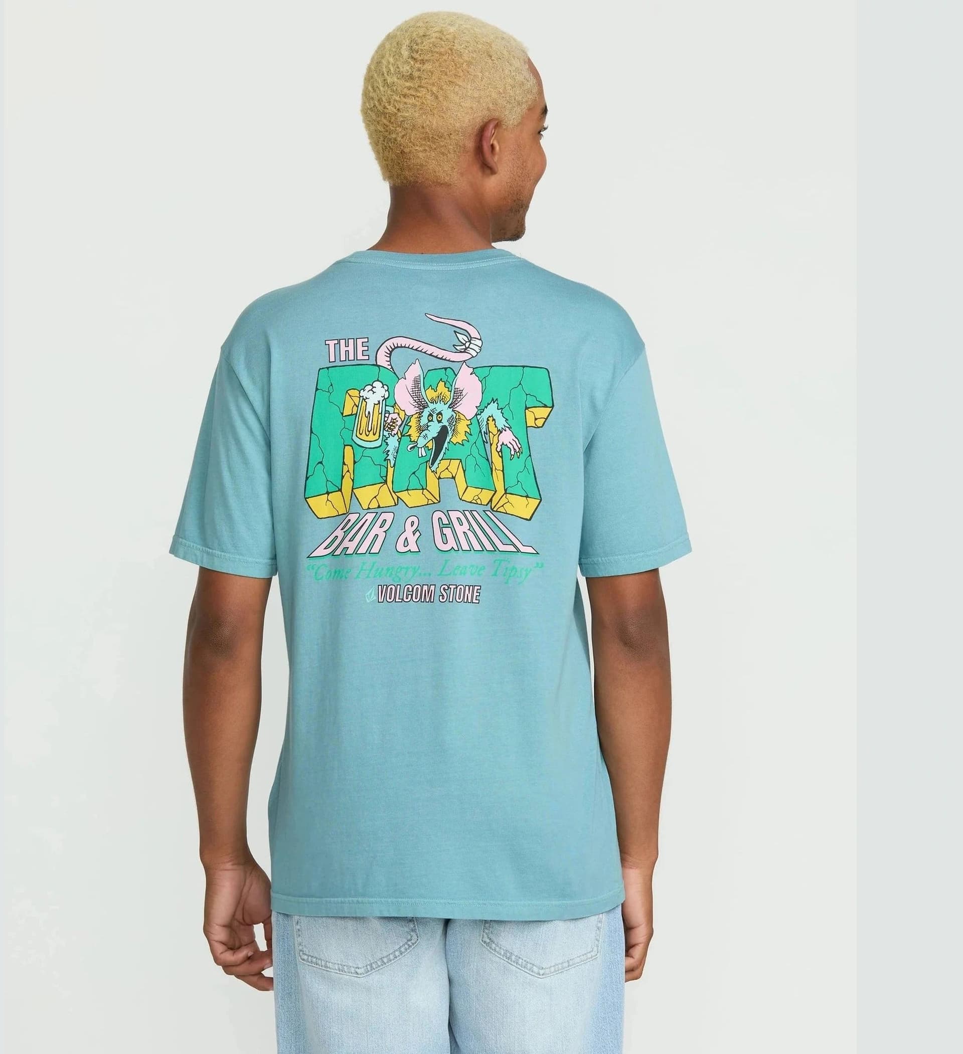 T-Shirt Volcom Rat Bar Sky Blue - 3