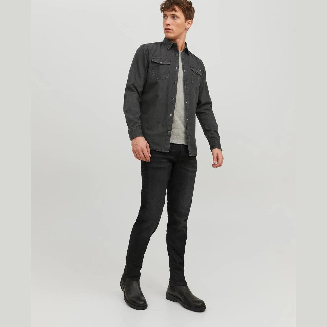 Camicia Jack & Jones Heridan black denim in Ginevra Glad Store - Genova, commercioVirtuoso.it