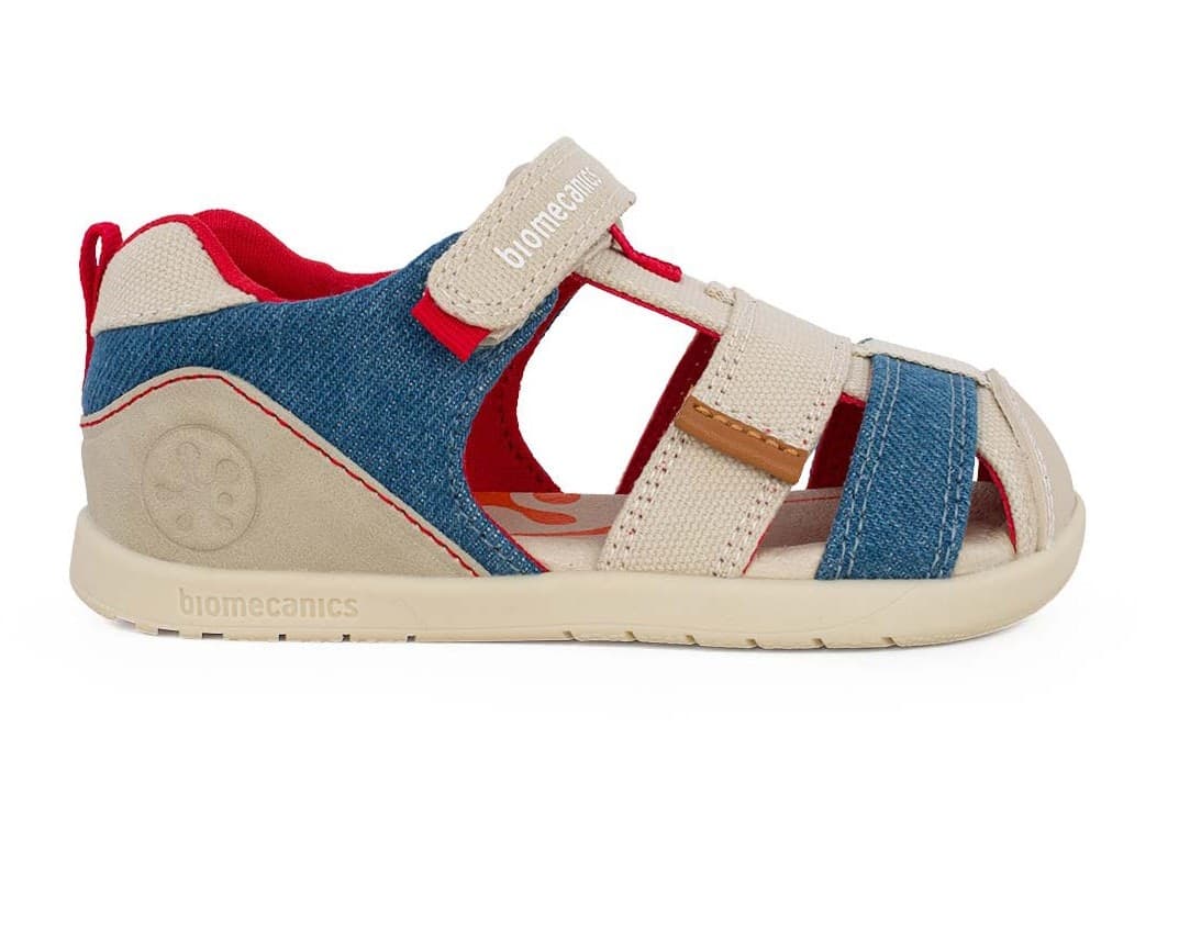 Sandali bambino primi passi tela 20 - 26 barefoot wide Biomecanics - 4