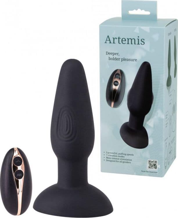 Artemis plug anale dilatatore Pulsante funzione puffing 14, 5 cm vibrazioni - 8