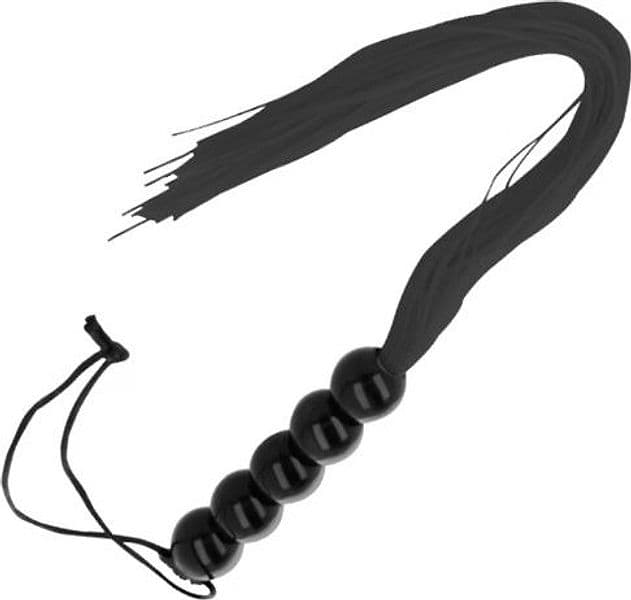 Flogger 30 cm circa Frustino sexy nero bondage BDSM - 5