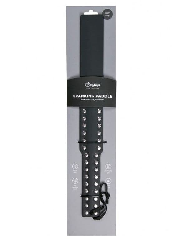 Sculacciatore XL 44,5 cm Premium paddle nero Bondage BDSM Fetish Fetish pelle - 6