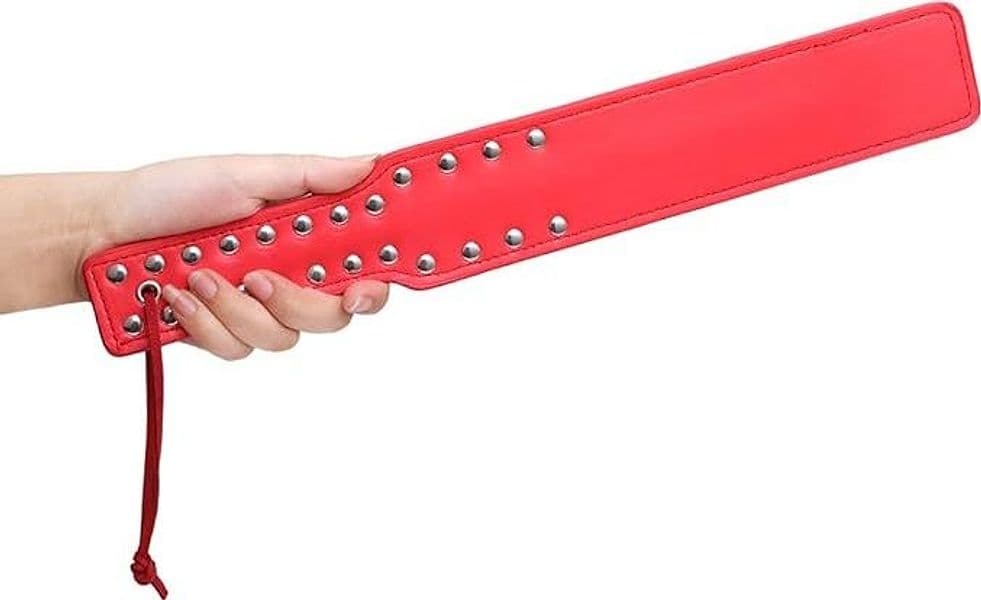Sculacciatore 38 cm rosso & nero Premium paddle nero Bondage BDSM Fetish Fetish