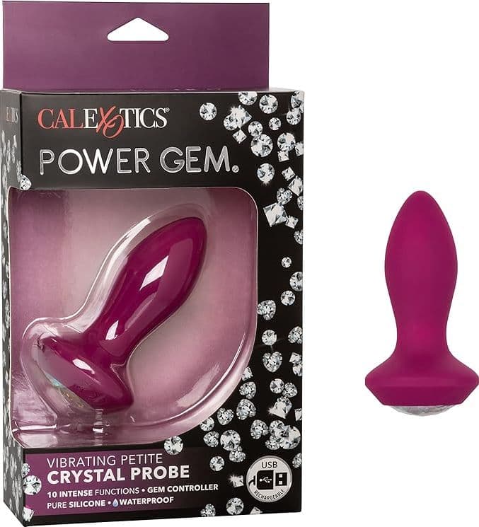 Power gem plug anale vibro 9,5 cm motore in punta viola ricaricabile silicone in prodotto Erosdom - Palmi, commercioVirtuoso.it