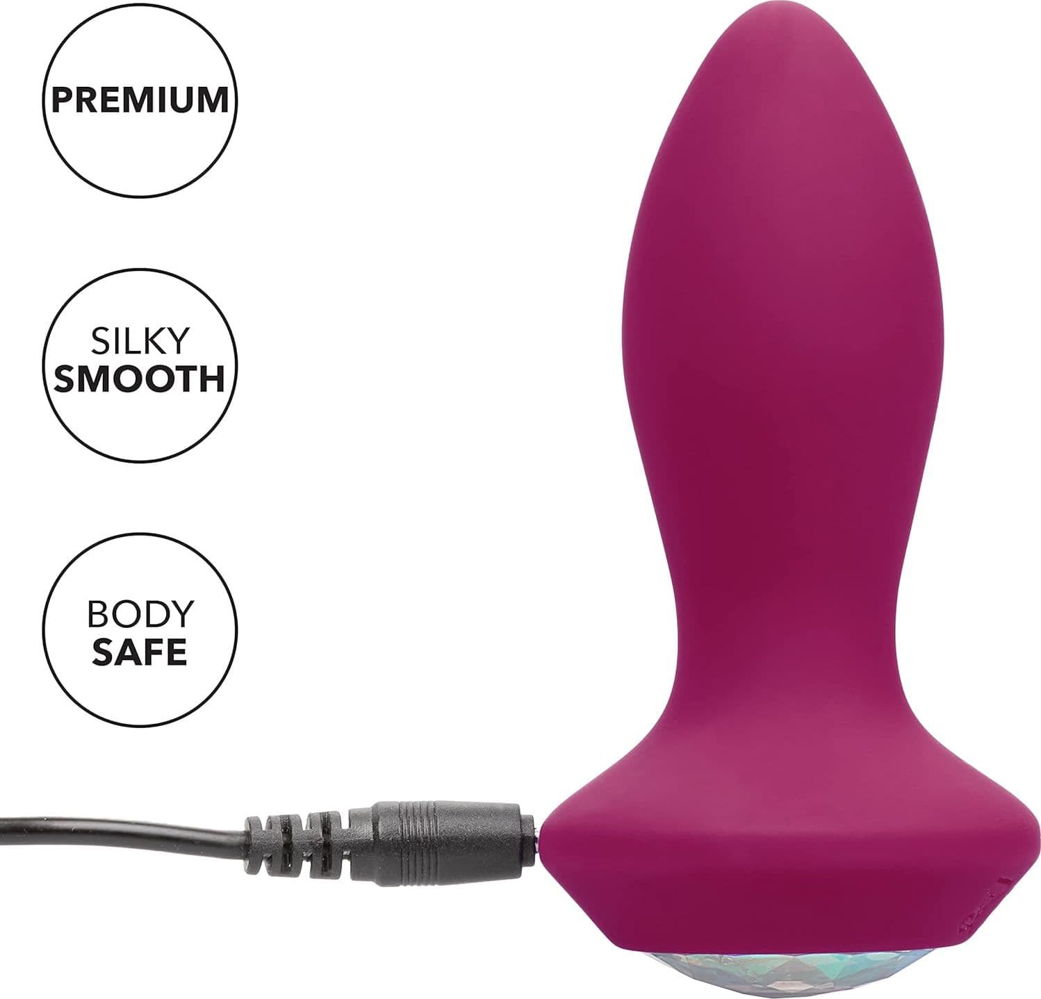 Power gem plug anale vibro 9,5 cm motore in punta viola ricaricabile silicone in prodotto Erosdom - Palmi, commercioVirtuoso.it