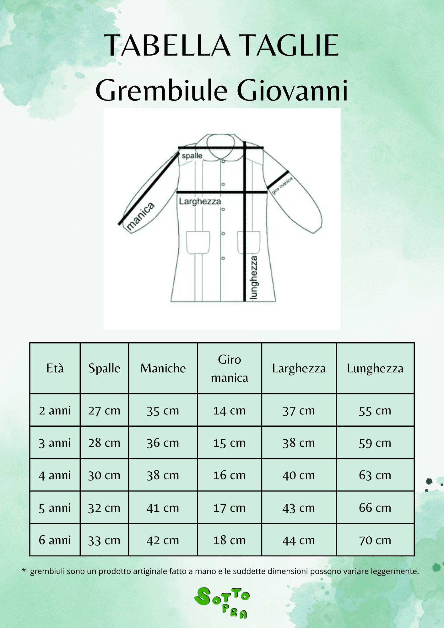 Grembiule asilo quadretti puro cotone Giovanni - 38