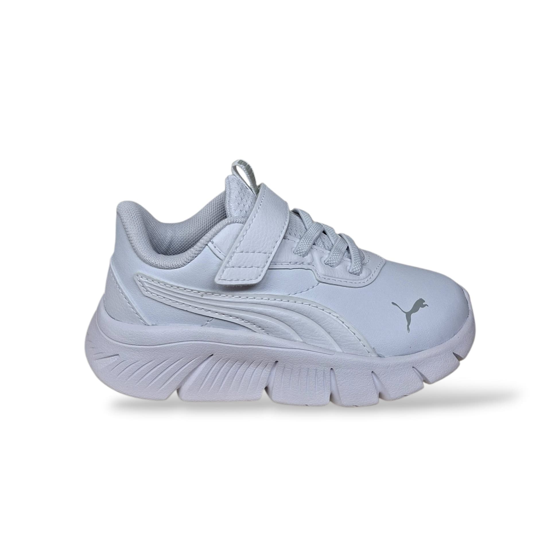 Sneakers PUMA FlexFocus Bambini Bianco – Scarpe da Ginnastica con Velcro e Laccio Elastico - 6