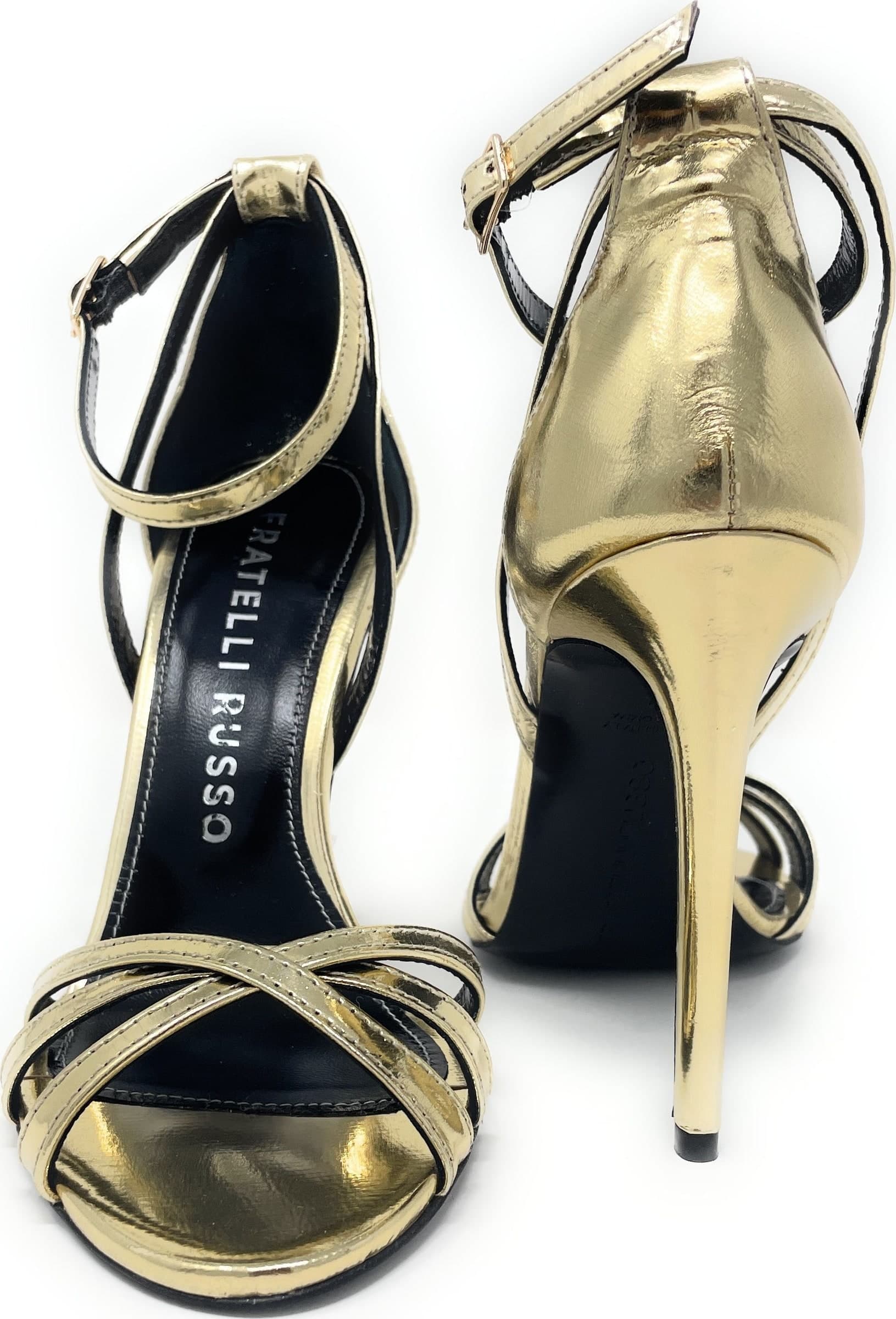 Fratelli Russo sandali in specchio oro Tesa S2611 - 5