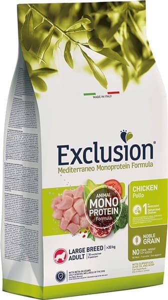 Exclusion Monoprotein Cani Adulti Large Breed pollo 12 kg