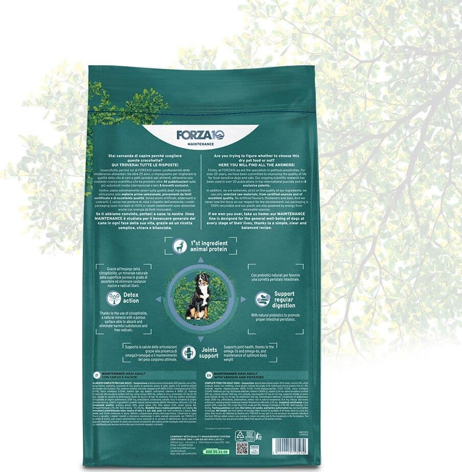 Forza 10 Maintenance cane Maxi Adult cervo e patate 12 kg - 2