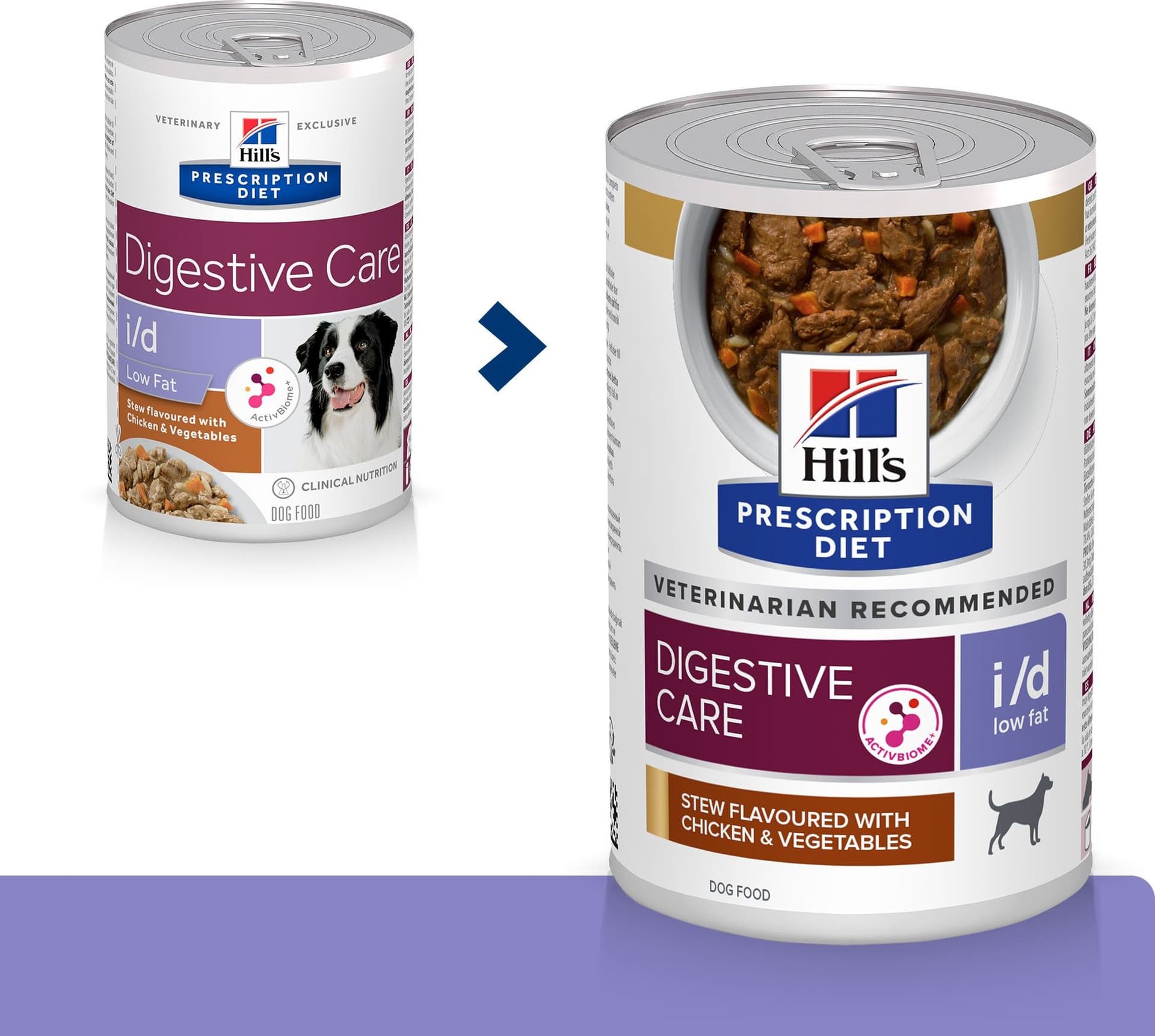 Hill's Prescription Diet Digestive Care Low Fat umido Cani Adulti pollo e verdure 354 gr - 2