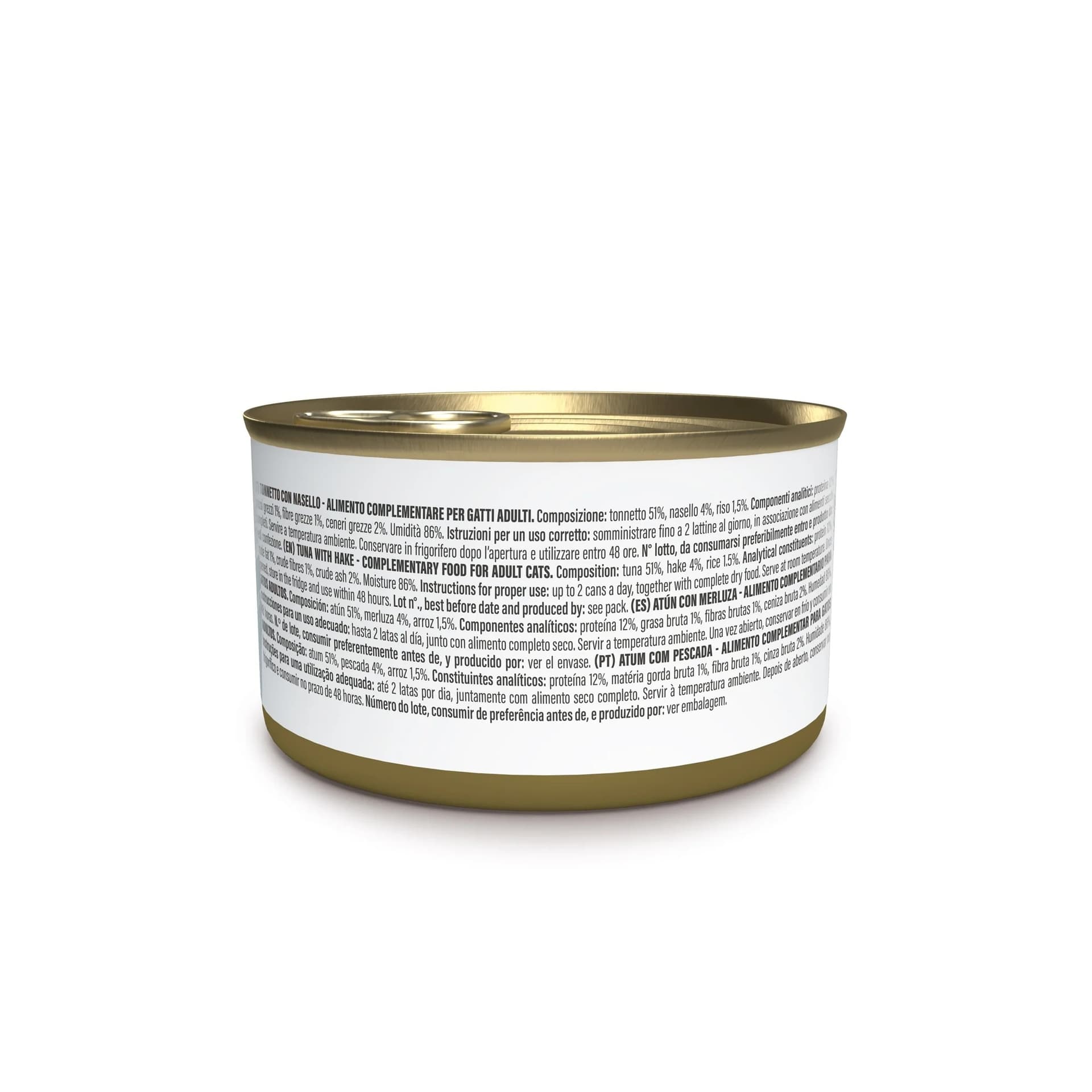 Schesir Complements Per Gatti Adulti Filetti in Gelatina Tonnetto con nasello gatto alimento complementare umido 70 gr - 2